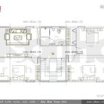 Bản vẽ mặt bằng tầng 3 của ngôi nhà sh nop 0099