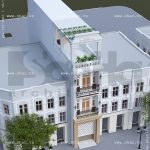 Kiến trúc nhà ống tấn cổ điển đẹp sh nop 0100