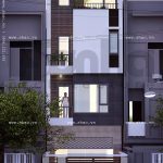 Mặt tiền nhà ống hiện đại trẻ trung sh nod 0143