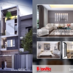 Thiết kế nhà ống 4 tầng mặt tiền hiện đại đẹp