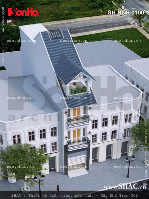 Ngôi nhà phố nhìn từ trên cao sh nop 0100