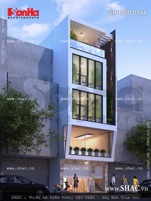 Nhà ống có thiết kế kiểu hiện đại đẹp sh nod 0144