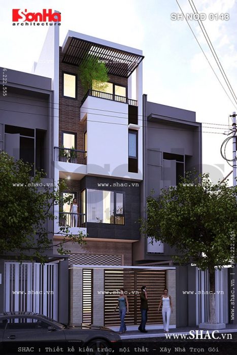 Nhà ống hiện đại 4 tầng đẹp sh nod 0143