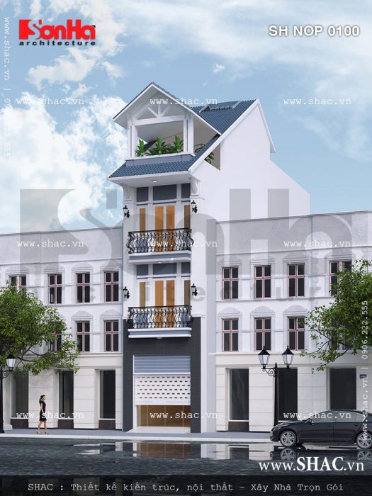 Nhà ống phong cách tân cổ điển đẹp sh nop 0100