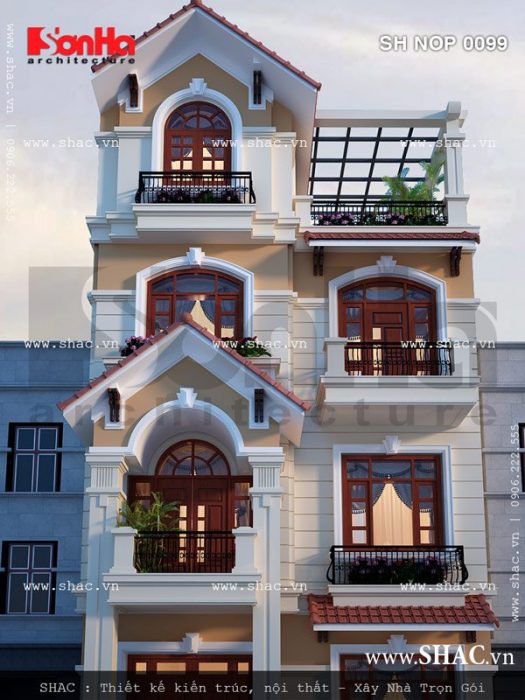 Nhà phố có thiết kế kiến trúc đẹp sh nop 0099