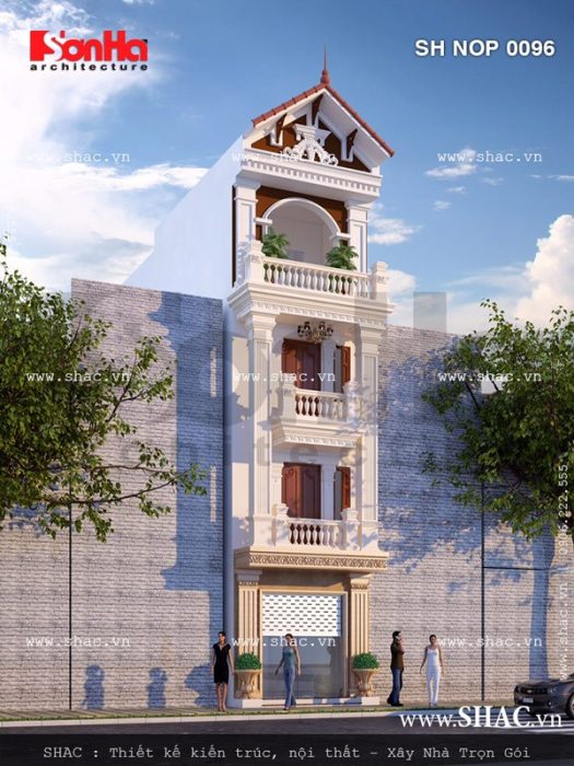 Nhà phố kiểu pháp 4 tầng sh nop 0096
