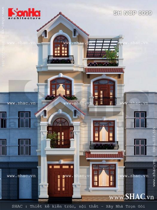 Nhà phố mang phong cách kiến trúc châu âu đẹp sh nop 0099
