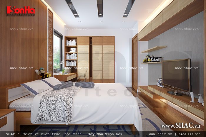 Thiết kế phòng ngủ đẹp theo kiểu hiện đại sh btd 0040
