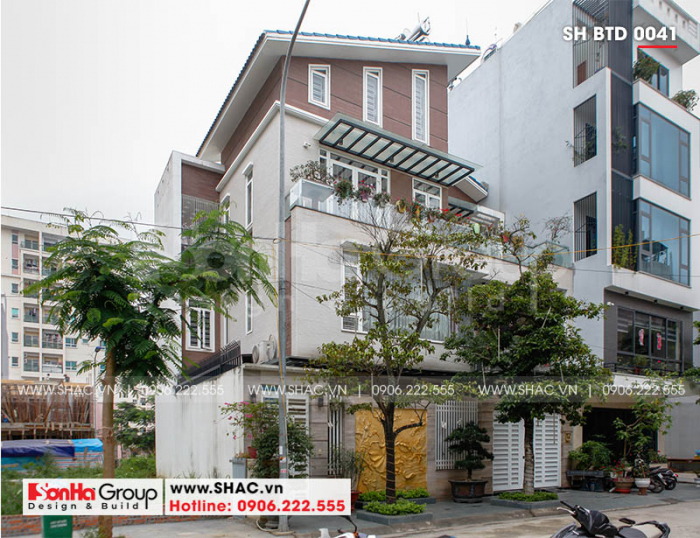 2 Ảnh thực tế biệt thự hiện đại 3 tầng tại hải phòng sh btd 0041