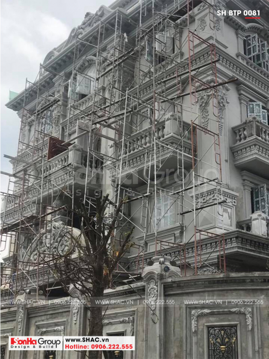 3 Ảnh thi công biệt thự kiểu pháp tại sài gòn sh btp 0081