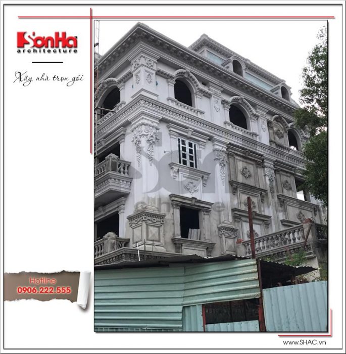 3 Ảnh thực tế thi công kiến trúc biệt thự tại sài gòn