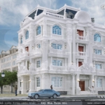 Biệt thự trắng 4 tầng kiến trúc pháp cổ điển sh btp 0081