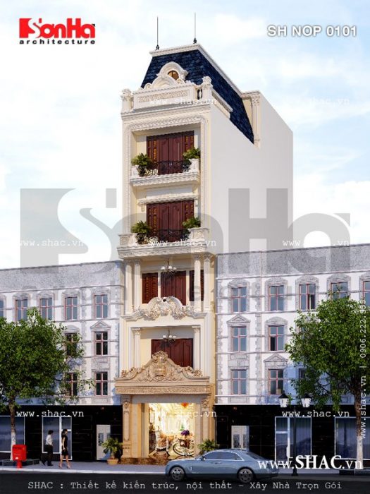 Nhà phố 5 tầng kiểu pháp đẹp sh nop 0101