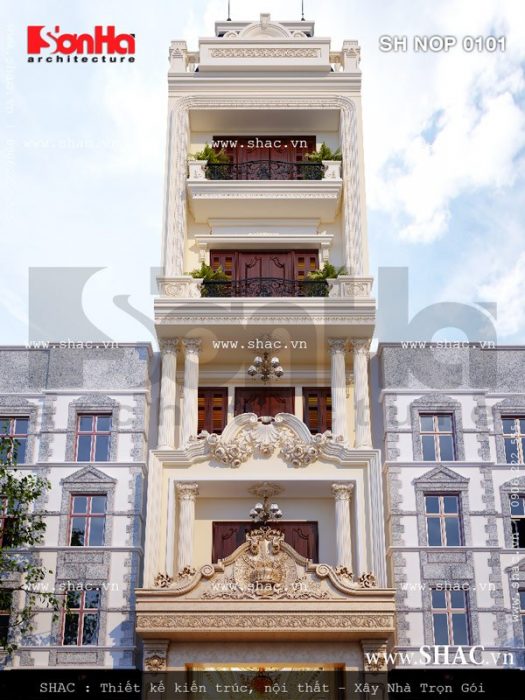 Nhà phố kiến trúc pháp đẹp sh nop 0101