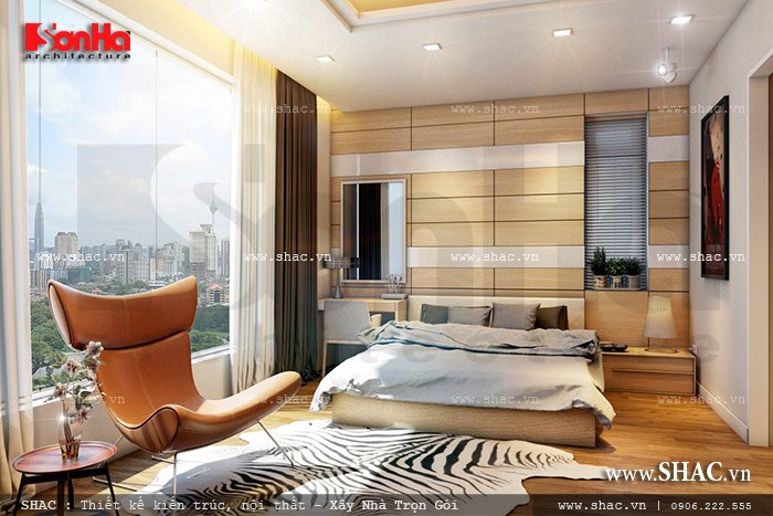 Phòng ngủ có ô cửa thoáng đãng sh btd 0041