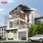 Phương án thiết kế biệt thự phố hiện đại 3 tầng sh btd 0041