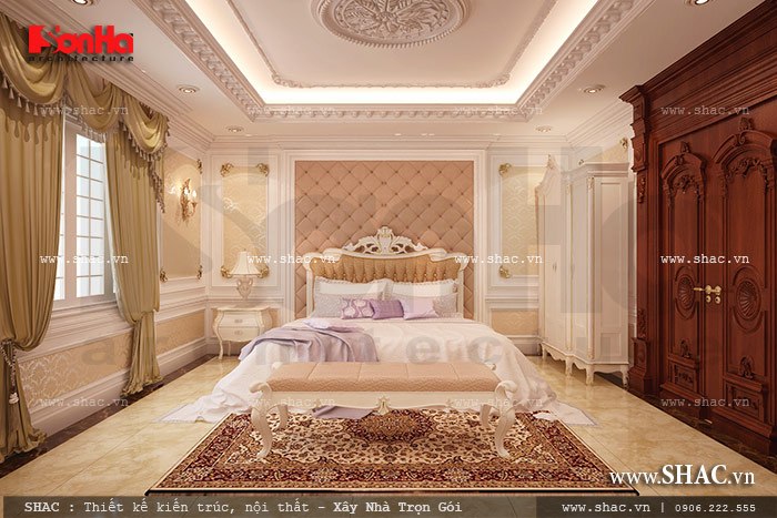 Thiết kế phòng ngủ kiểu pháp đẹp sh btp 0081