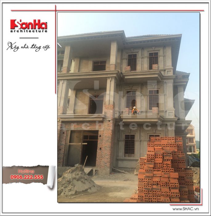 1 Ảnh thực tế thi công công trình biệt thự Pháp sh btp 0078