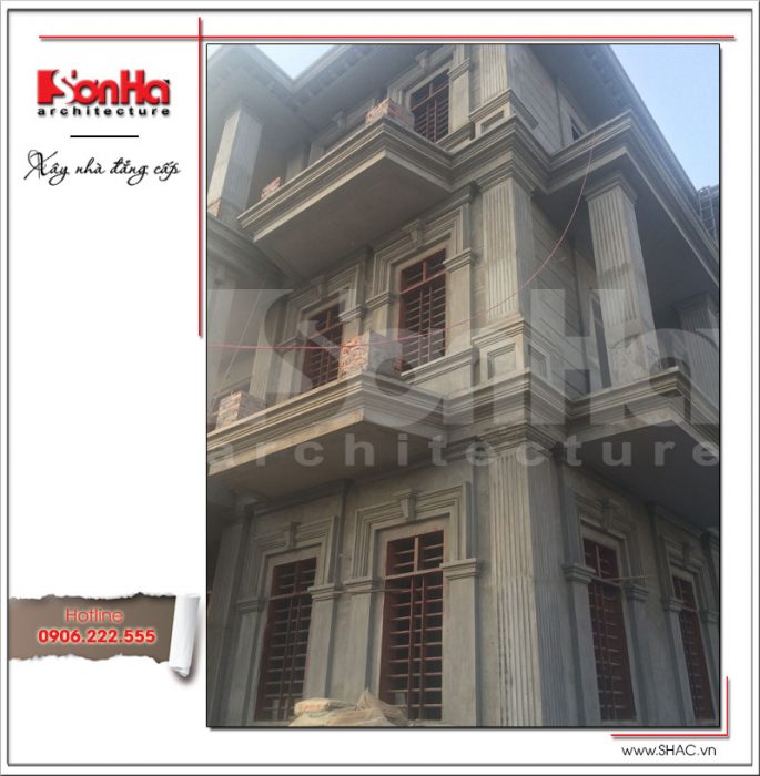 2 Ảnh thực tế thi công công trình biệt thự Pháp sh btp 0078
