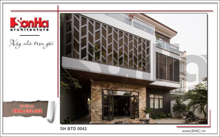 Mẫu biệt thự 3 tầng phong cách kiến trúc hiện đại – SH BTD 0042 2