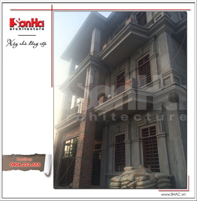 3 Ảnh thực tế thi công công trình biệt thự Pháp sh btp 0078