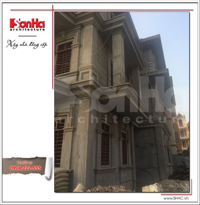 4 Ảnh thực tế thi công công trình biệt thự Pháp sh btp 0078