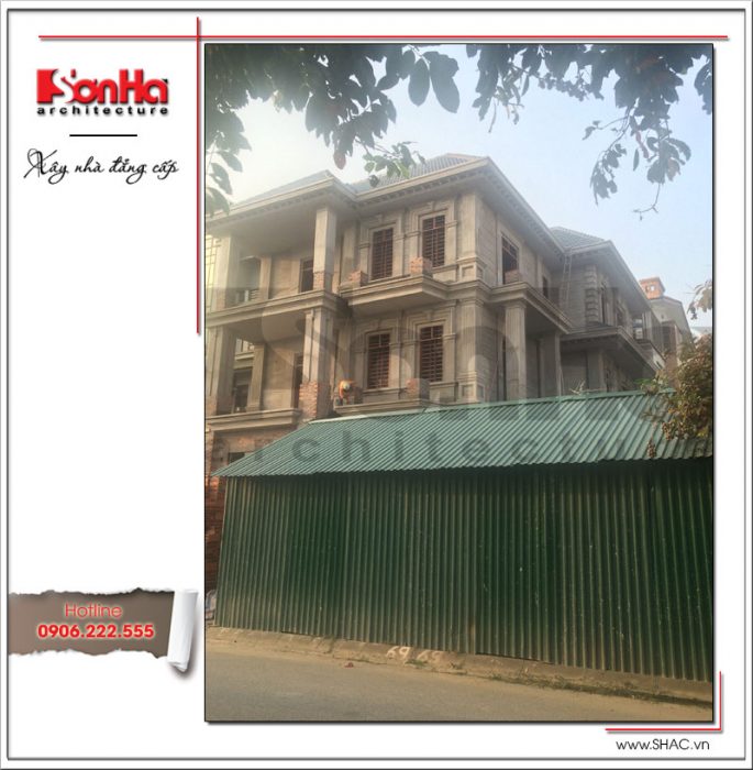 5 Ảnh thực tế thi công công trình biệt thự Pháp sh btp 0078