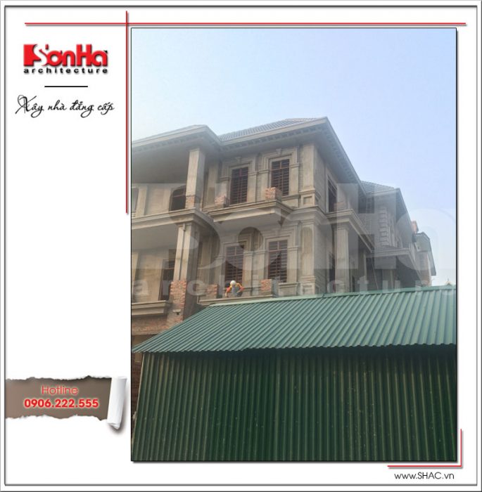 8 Ảnh thực tế thi công công trình biệt thự Pháp sh btp 0078