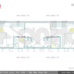 Bản vẽ công năng tầng 3 của nhà phố phong cách kiến trúc cổ điển diện tích 60m2