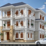 Mẫu biệt thự 3 tầng phong cách châu Âu sang trọng sh btp 0078