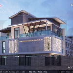 Biệt thự hiện đại 3 tầng mặt tiền 12m sh btd 0042