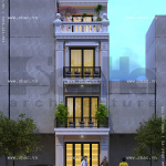 Mặt tiền nhà ống kiểu Pháp rộng 4m có thiết kế đẹp đến từng tiểu tiết kiến trúc