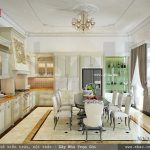 Phòng bếp sáng bừng với nội thất gỗ sang trọng sh btp 0083