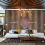 Phòng khách được thiết kế hiện đại trẻ trung sh btd 0042