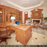 Phòng làm việc với nội thất gỗ sang trọng sh btp 0078