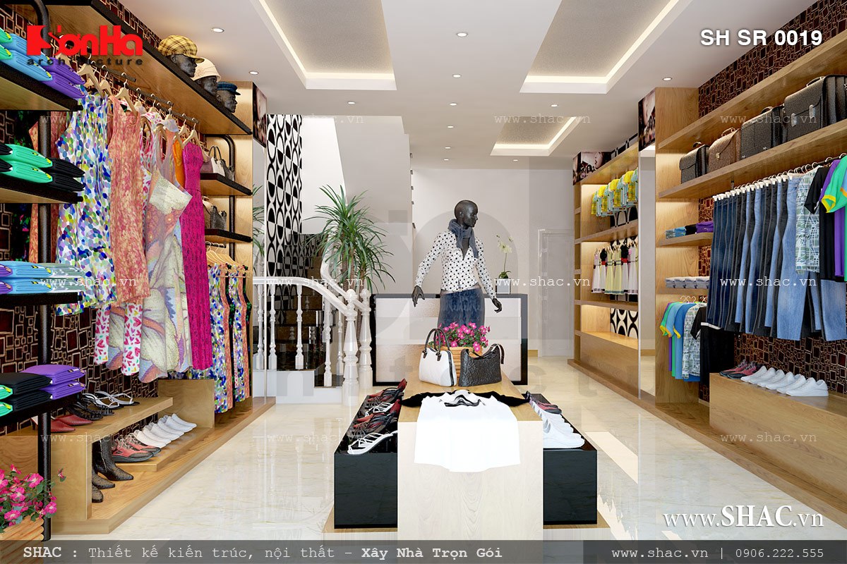 Thiết kế nội thất showroom quần áo sang trọng – SH SR 0019