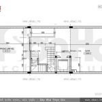 Bản vẽ mặt bằng công năng tầng 1 của nhà phố sh nod 0151