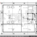 Bản vẻ mặt bằng tầng áp mái sh btp 0086