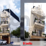 Nhà phố 3 tầng mặt tiền 4m kiểu pháp