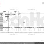 Bản vẽ thiết kế tầng mái nhà ống 3 tầng sh nod 0153