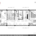 Bản vẽ thiết kế tầng 3 nhà ống 3 tầng sh nod 0153