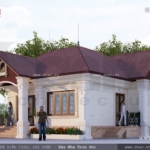 Biệt thự một tầng mái ngói đơn giản sh btp 0090