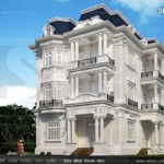 Biệt thự pháp màu trắng cổ điển sh btp 0085