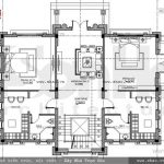 Bản vẽ mặt bằng công năng tầng 2 biệt thự pháp sh btp 0087