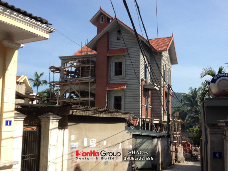 Mẫu biệt thự tân cổ điển 3 tầng mái chéo ấn tượng – SH BTP 0091 3