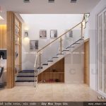Cầu thang nhà ống đơn giản mà đẹp sh nod 0148
