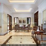 Không gian chung của phòng khách và phòng thờ sh btp 0090