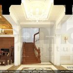 Không gian thang tầng 1 của biệt thự sh btp 0085