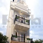 Mặt tiền nhà ống kiến trúc pháp