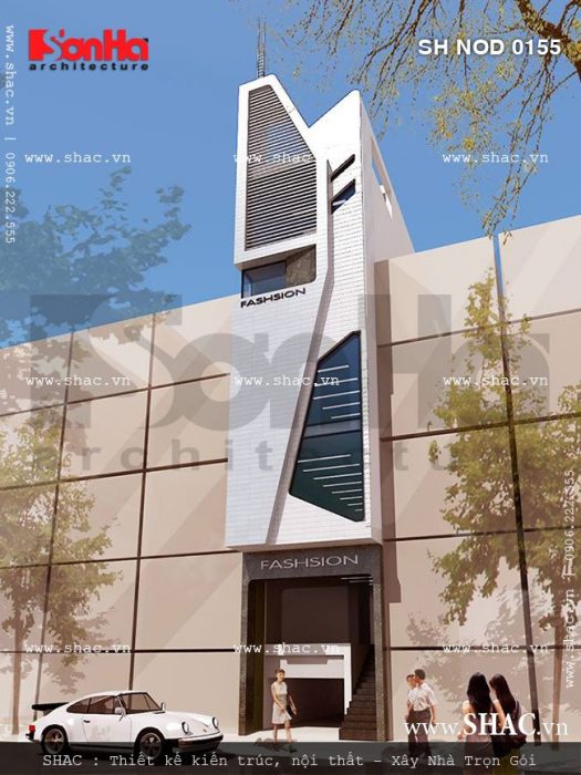mẫu nhà ống hiện đại kết hợp kinh doanh sh nod 0155